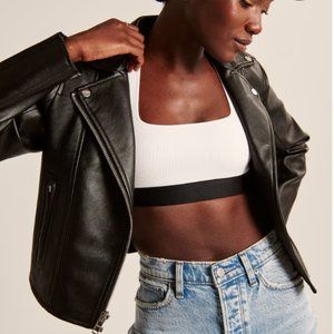 Women's Vegan Leather Moto Jacket